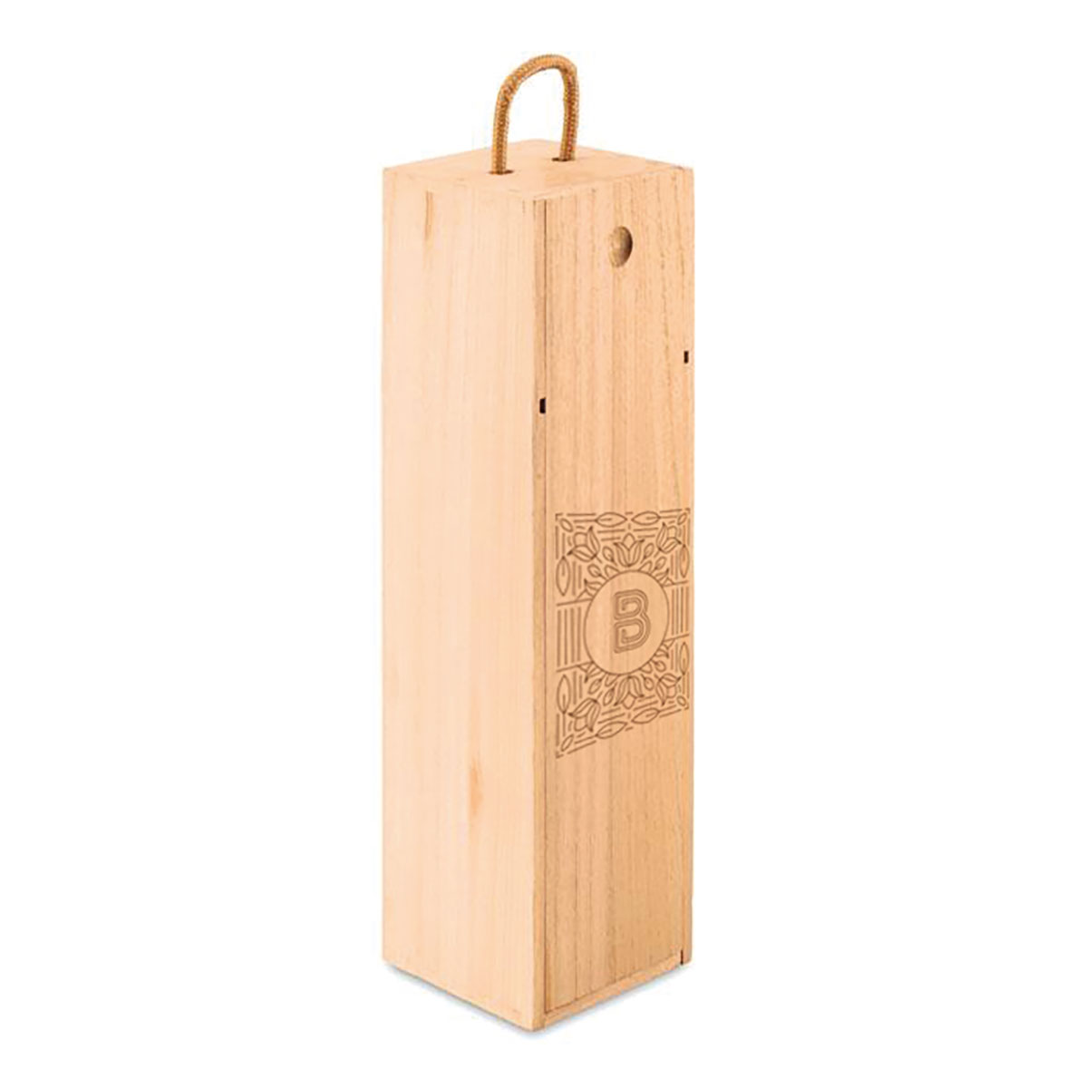 Personalised Engraved Wooden Wine Box with Initial