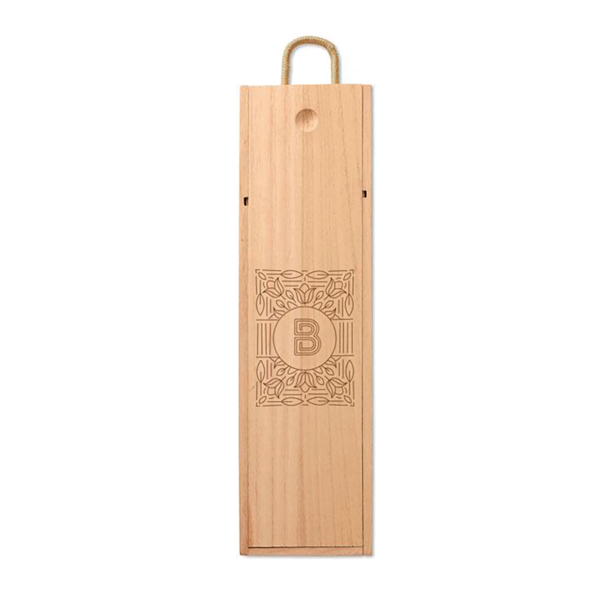 Personalised Engraved Wooden Wine Box with Initial